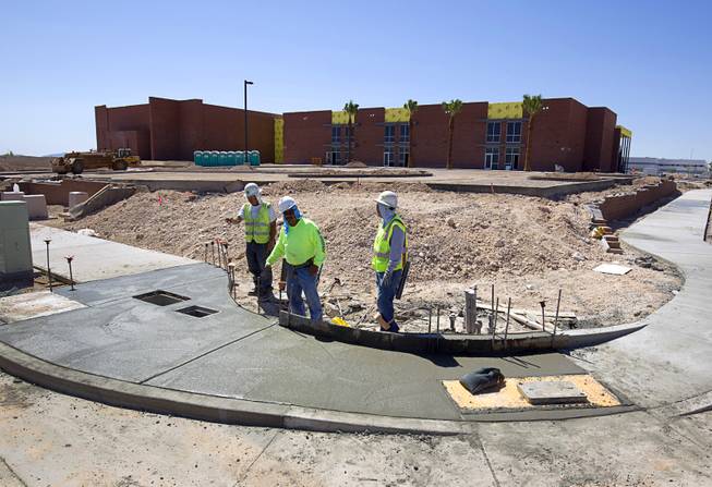 A view of construction at the American Preparatory Academy on Jim Rogers Way and Patrick LaneTuesday, July 28, 2015.