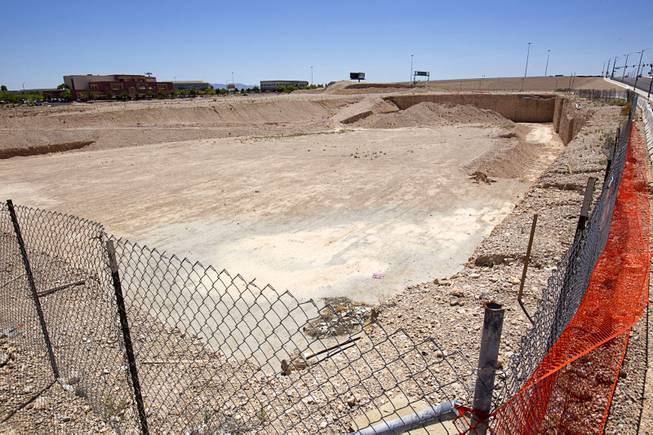 A view of land west of the Ikea Las Vegas construction site at Durango Drive and Sunset Road Tuesday, July 28, 2015. The property was intended to be developed as Sullivan Square, a mixed-use development.