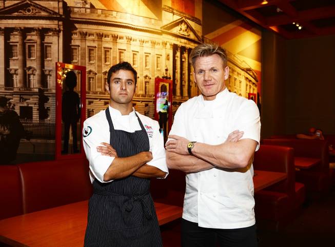 Guest columnist chef Scott Commings and Gordon Ramsay at Gordon ...