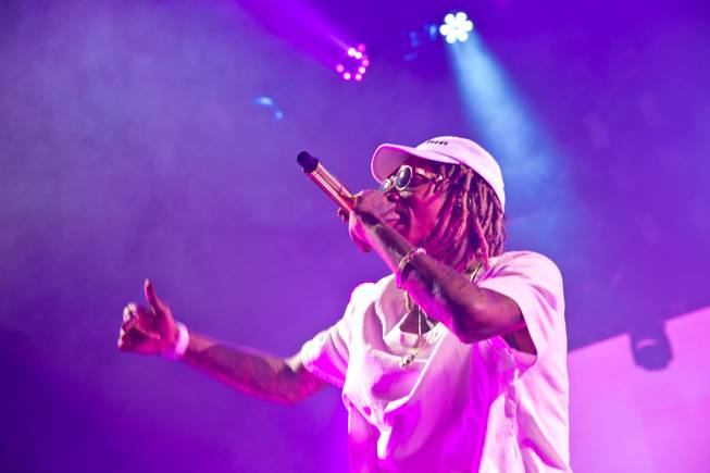 Wiz Khalifa performs at Mandalay Bay Events Center on Friday, Aug. 7, 2015, during his “Boys of Zummer Tour” with Fall Out Boy.
