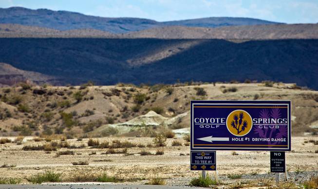 Coyote Springs Golf Club is the only developed section of the long-stalled Coyote Springs community, though developers hope to resume building the 43,000-acre project about 60 miles north of Las Vegas.