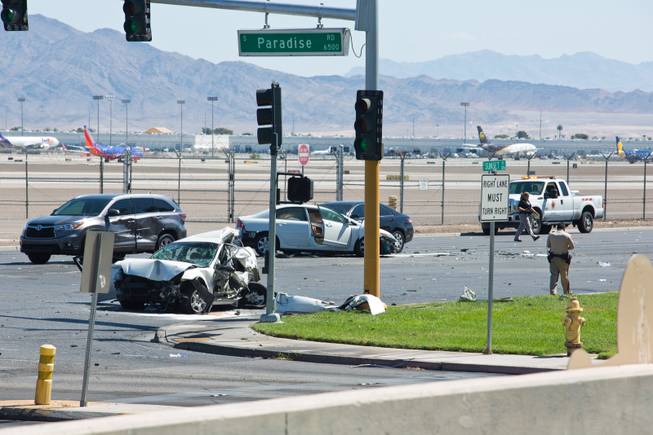 Multiple vehicles were involved in a fatal crash at East Sunset and Paradise roads about 8 a.m. Monday, Aug. 10, 2015.