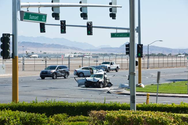 Multiple vehicles were involved in a fatal crash at East Sunset and Paradise roads about 8 a.m. Monday, Aug. 10, 2015.