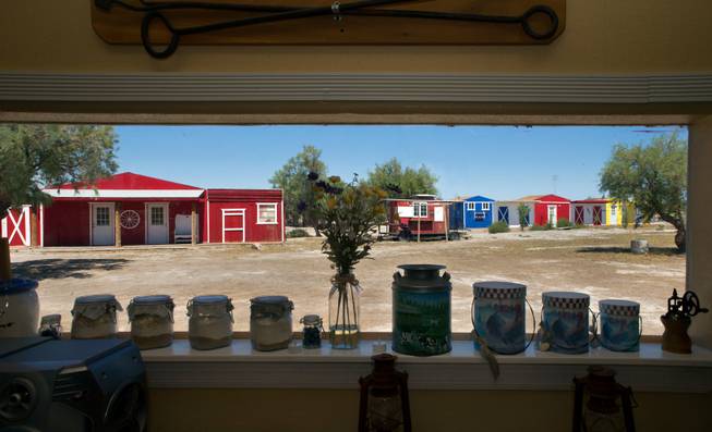 View of the grounds from a dining room window of the Patch of Heaven church camp in Pahrump owned by pastor Victor Fuentes and wife Annette on Tuesday, July 28, 2015.