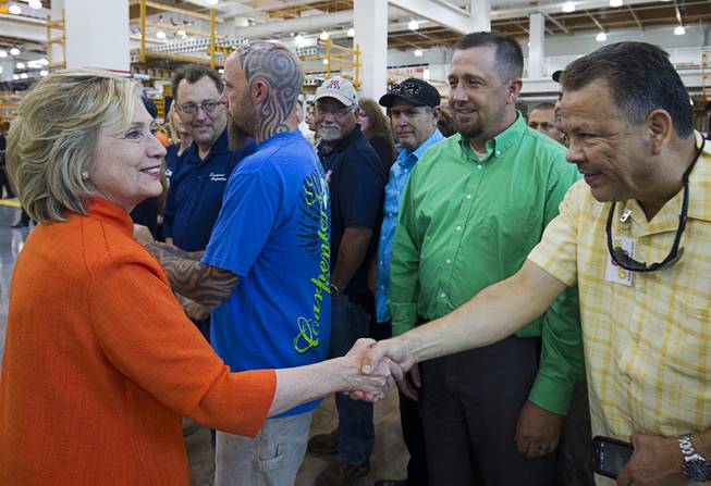 Hillary Clinton Tours Carpenters International Training Center