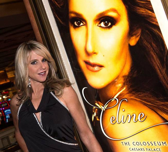 Celine Dion impersonator Elise Furr attends Celine Dion at the Colosseum on Thursday, Aug. 27, 2015, in Caesars Palace.