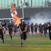 Bishop Gorman High School's football team takes the field for a game against Chandler (Ariz.) High School at Bishop Gorman Saturday, Aug. 29, 2015. Bishop Gorman beat Chandler 35-14.