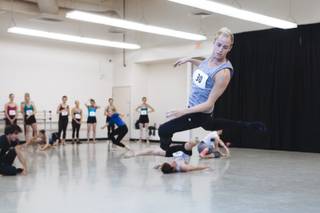 Caine Keenan (30) auditions for “A Choreographers’ Showcase,” featuring talent from Cirque du Soleil and Nevada Ballet Theater, on Friday, Aug. 28, 2015.
