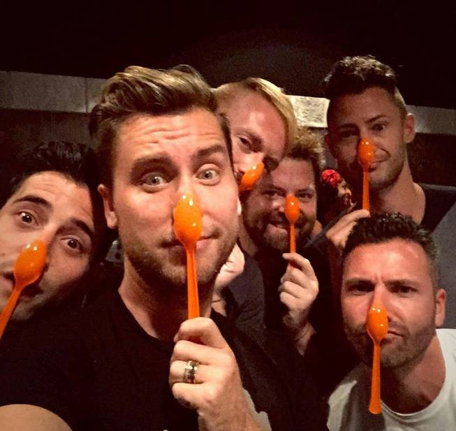 Lance Bass and friends for Three Square Food Bank #Spoontember and Hunger Action Month.