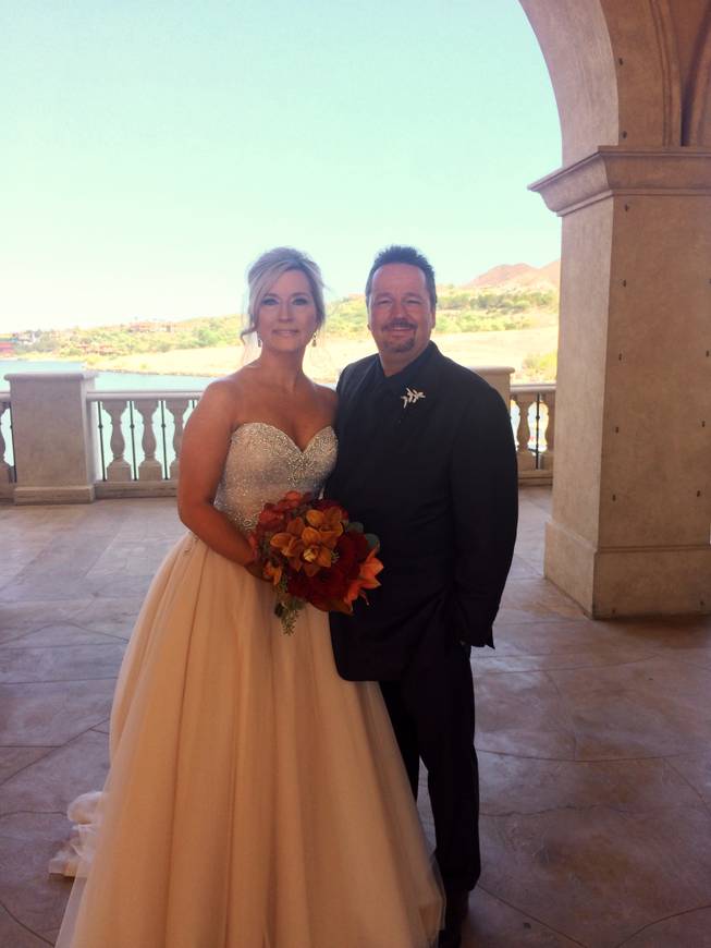 Newlyweds Angie Fiore and Terry Fator.