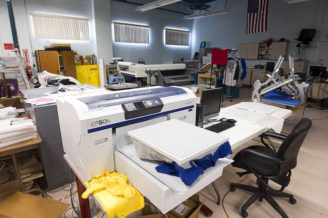 A textile lab is shown during a tour of C.O. Bastian High School in Caliente, Nev., about 150 miles north of Las Vegas,Tuesday, Sept. 8, 2015. The Lincoln County school, which serves teens in the Caliente Youth Center, boasts a variety of vocational services.