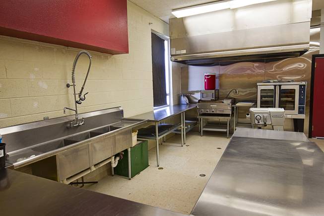 A kitchen is shown in a Family and Consumer Science lab during a tour of C.O. Bastian High School in Caliente, Nev., about 150 miles north of Las Vegas,Tuesday, Sept. 8, 2015. The Lincoln County school, which serves teens in the Caliente Youth Center, boasts a variety of vocational services.