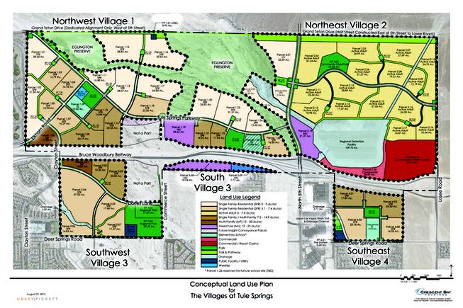 The plan for the Villages at Tule Springs.