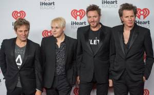 Duran Duran arrives at the 2015 iHeartRadio Music Festival red carpet Friday, Sept. 18, 2015, at MGM Grand Garden Arena.