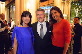 A.J. Lambert, Charles Pignone and Amanda Erlinger attend the “Sinatra 100” book-release dinner at Sinatra on Wednesday, Sept. 23, 2015, in Encore. Pignone wrote the new book, and Lambert and Erlinger are granddaughters of Frank Sinatra.


