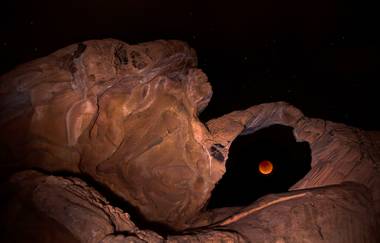 The event transformed our little white sphere into a rare blood moon.