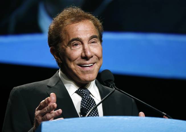In this Thursday, Jan. 15, 2015, photo, Wynn Resorts CEO Steve Wynn delivers the keynote address at Colliers International Annual Seminar at the Boston Convention Center in Boston.
