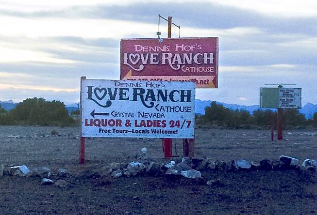 Dennis Hof’s brothel Love Ranch on Wednesday, Oct. 14, 2015, in Crystal, Nev.