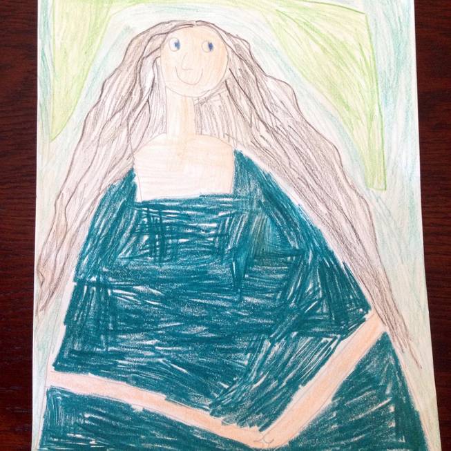 Emma Leibow, the 5-year-old daughter of Jeff and Melody Leibow, was diagnosed with NF at 9 months old. She is an advanced artist who drew this depiction of Mona Lisa with colored pencils.