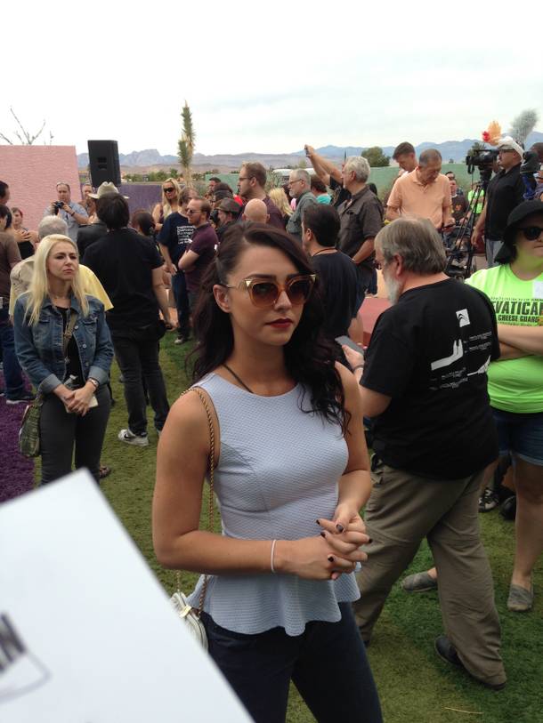 Kailah Casillas, a cast member of MTV’s Season 31 of “The Real World Las Vegas,” is shown during the United Church of Bacon fundraiser Sunday, Oct. 25, 2015, at the Slammer.