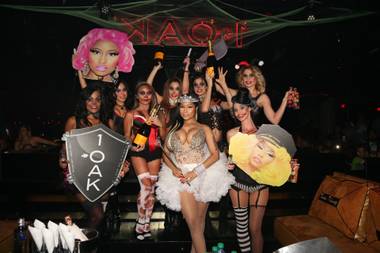 Nicki Minaj hosts a Halloween party at 1 OAK on Friday, Oct. 30, 2015, in the Mirage.