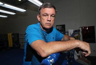 Boxing trainer Teddy Atlas poses during a workout session for WBO welterweight champion Timothy Bradley Jr. in Riverside, Calif. Wednesday, Oct. 27, 2015. Bradley is preparing for his upcoming title defense against former world champion Brandon Rios at the Thomas & Mack Center Saturday.