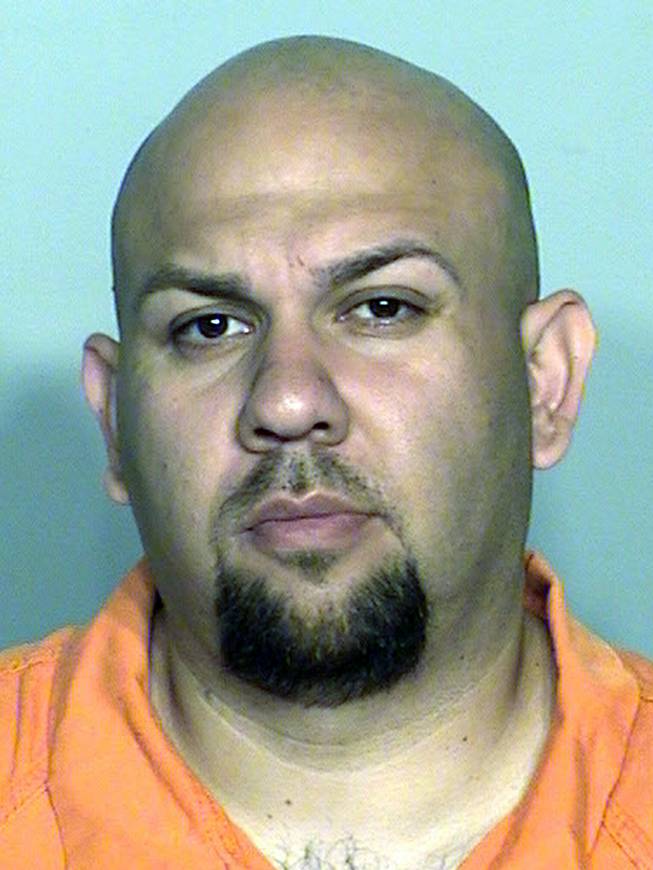This undated booking photo shows Johnny Jimenez Jr., 37, at Clark County Detention Center in Las Vegas. Jimenez is known to television viewers as an occasional toy appraiser on the reality TV show "Pawn Stars.” 