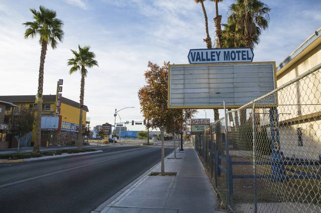 A look at the old Valley Motel, Fremont street Las Vegas, Nov. 17, 2015.