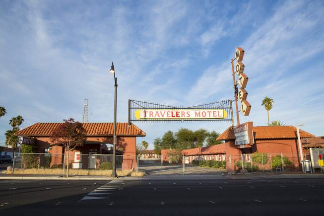 A look at the old and abandoned Traveler Motel, Fremont street Las Vegas, Nov. 17, 2015.