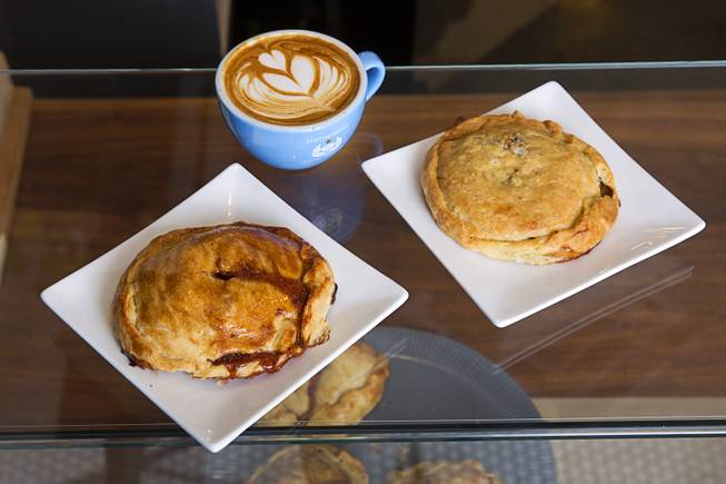 Fresh fruit, left, and savory hand pies at Mothership Coffee Roasters, 2708 N. Green Valley Parkway, in Henderson Sunday, Nov. 22, 2015.