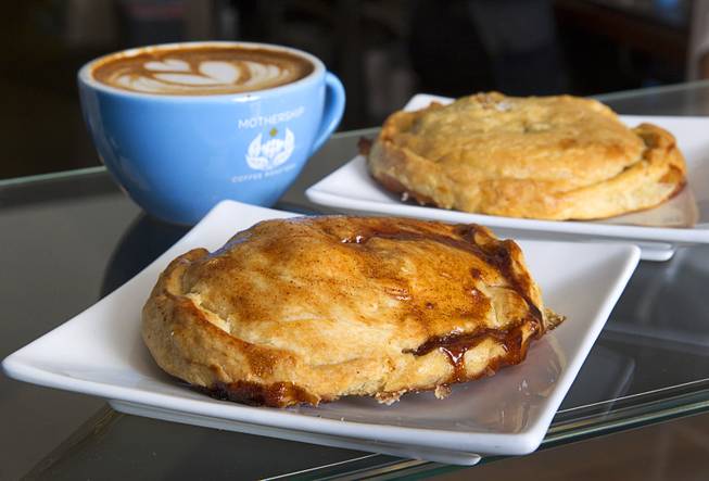 Fresh fruit, left, and savory hand pies at Mothership Coffee Roasters, 2708 N. Green Valley Parkway, in Henderson Sunday, Nov. 22, 2015.