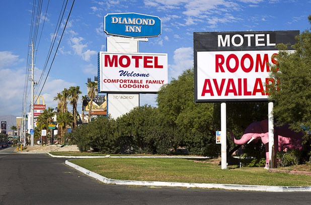 A view of the Diamond Inn Motel on Las Vegas Boulevard South Monday, Nov. 23, 2015.