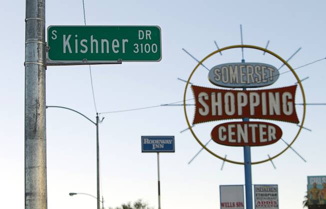 A street sign is shown at Kishner Drive at the Somerset Shopping Center Monday, Nov. 23, 2015.