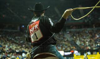 Round 3 of the 2015 Wrangler National Finals Rodeo on Saturday, Dec. 5, 2015, at the Thomas & Mack Center.