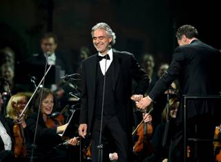 Andrea Bocelli headlines Saturday, Dec. 5, 2015, at MGM Grand Garden Arena.