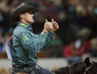Round 4 of the 2015 Wrangler National Finals Rodeo on Sunday, Dec. 6, 2015, at the Thomas & Mack Center.