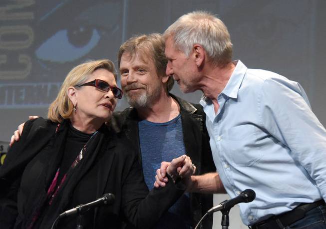 Carrie Fisher-Mark Hamill-Harrison Ford