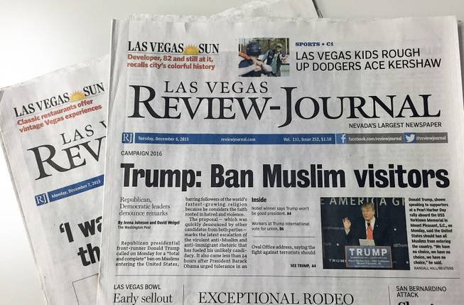 The Las Vegas Review-Journal has been sold less than a year after it was bought, the newspaper reported Thursday, Dec. 10, 2015.