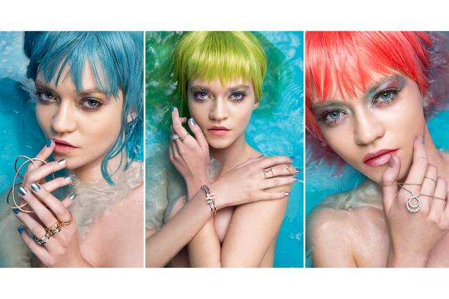 Watercolor jewelry/beauty feature for Las Vegas Magazine.
