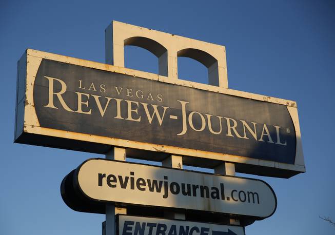 An exterior photo of the Las Vegas Review-Journal.