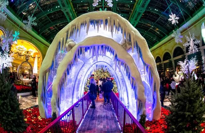 The annual Christmas display at Bellagio Conservatory & Botanical Gardens ...
