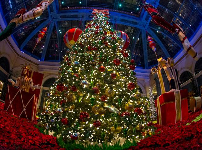 The annual Christmas display at Bellagio Conservatory & Botanical Gardens ...