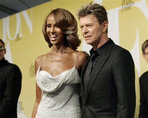 David Bowie and his wife, Iman.