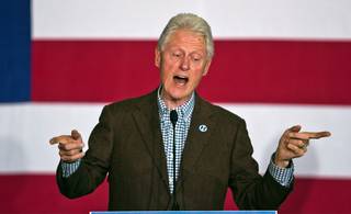 Former President Bill Clinton speaks during an organizing event Thursday, Jan. 21, 2016, for his wife, Democratic presidential candidate Hillary Clinton, at Advanced Technologies Academy.