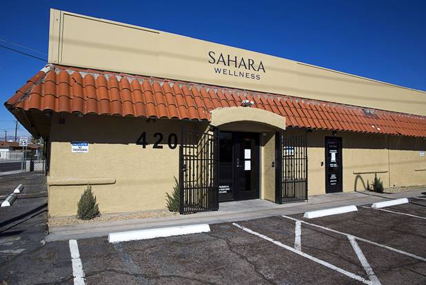 An exterior view of Sahara Wellness, at 420 E. Sahara Ave., Tuesday, Feb. 2, 2016. The facility is the the first all-female-owned medical marijuana dispensary in Las Vegas.
