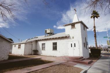 The exterior of the Pilgrim Church of Christ on D Street and Harrison Avenue, in the Historic Westside in Las Vegas, Nev. on Feb. 1, 2016.