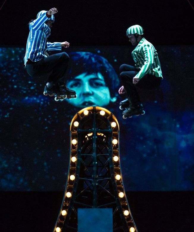 Rehearsal for Cirque du Soleil's "The Beatles Love" on Friday, Feb. 12, 2016, at the Mirage.