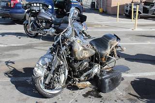 This motorcycle was involved in a fatal crash on State Route 160, Monday, Feb. 22, 2016.