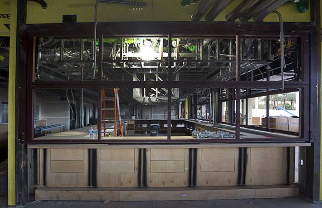 The Birdie Bar is shown under construction during a tour of Topgolf Las Vegas at Koval Lane and Harmon Avenue on Monday, March 7, 2016.