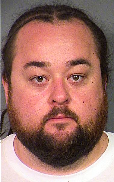 Austin Lee Russell, better known as "Chumlee" from the "Pawn Stars" television show, was booked into Clark County Detention Center on drug and gun charges on Wednesday, March 9, 2016.
